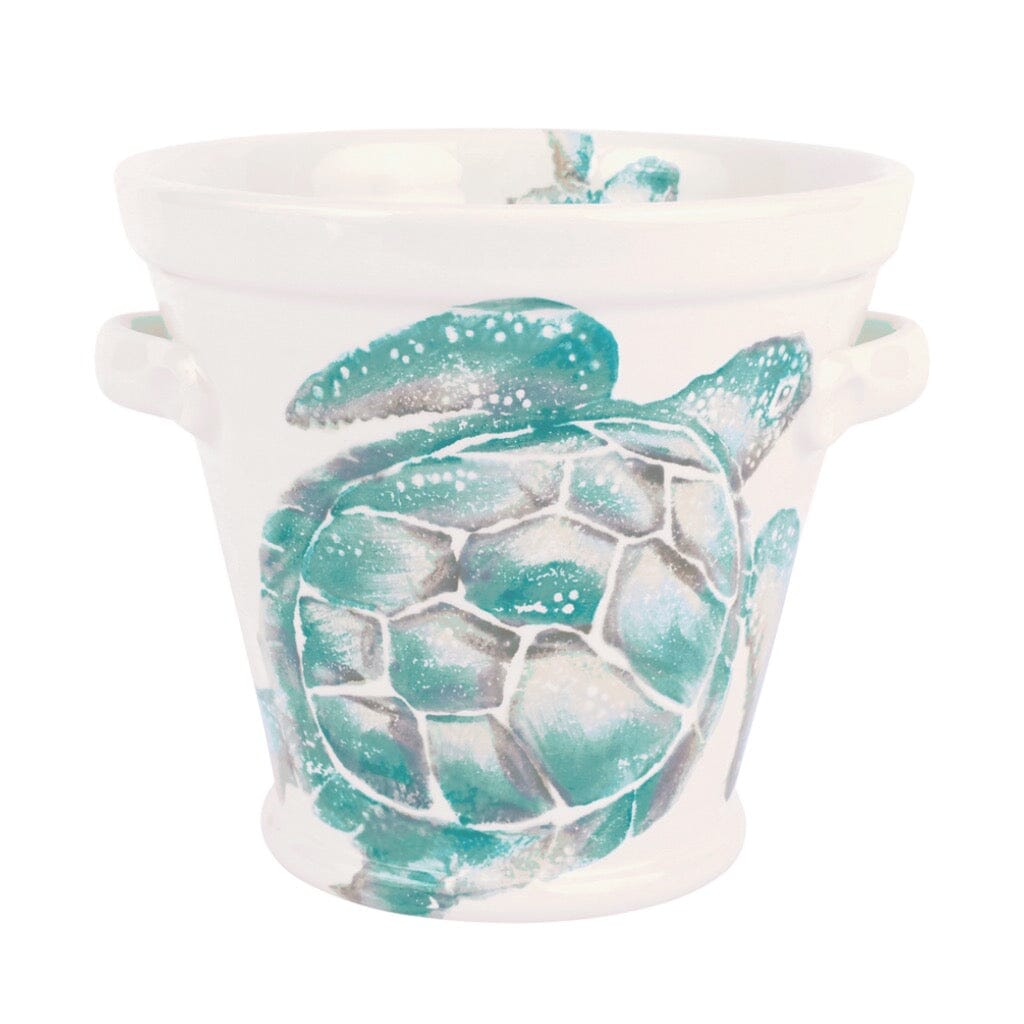 Exquisite Hand - painted Vietri Tartaruga Ice Bucket from Italy