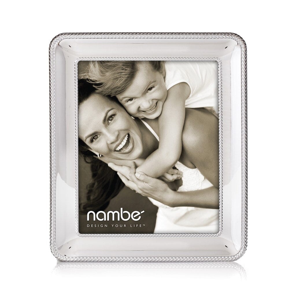 Nambe 8 x 10 Chrome Plated Braid Design Picture Frame