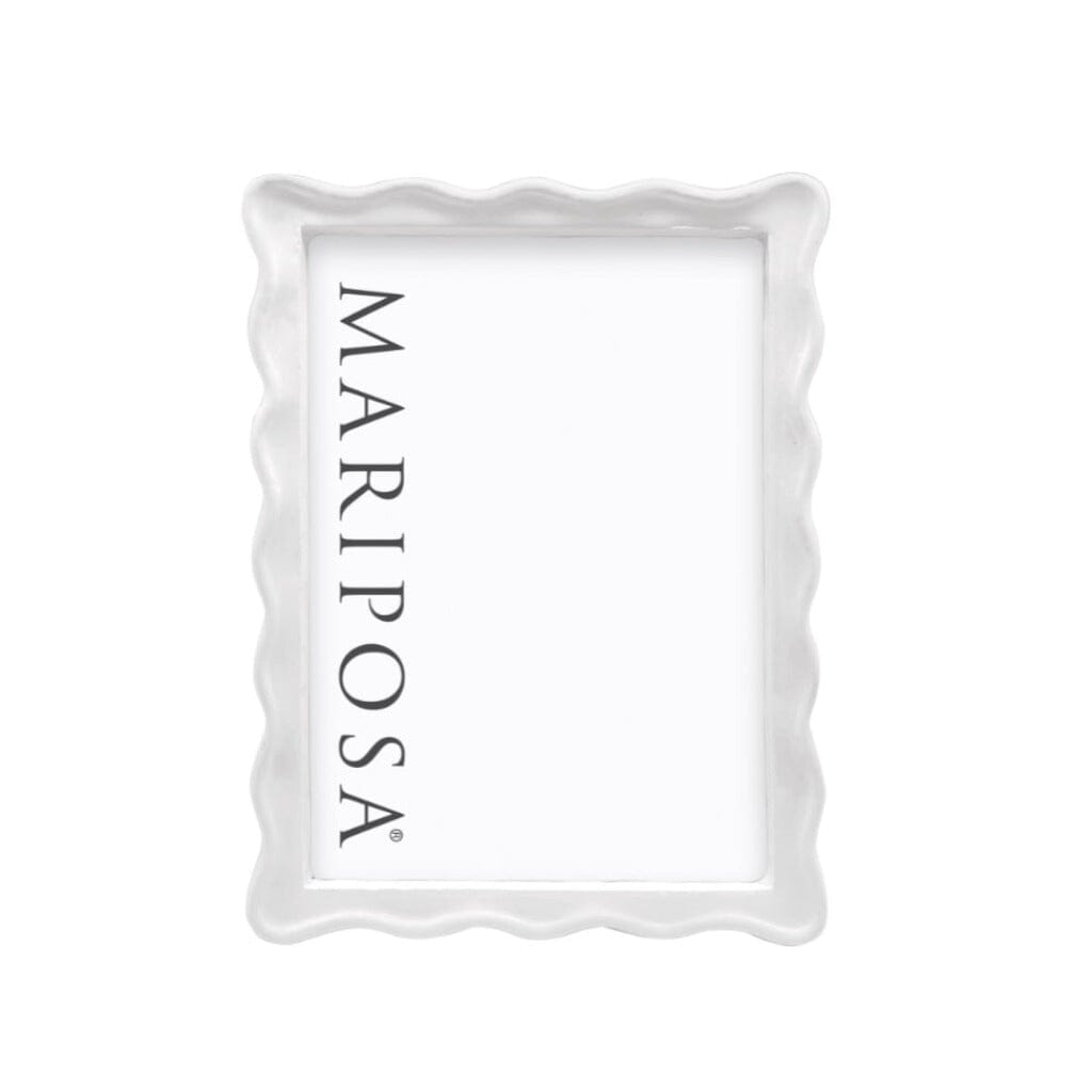 Handmade Wavy White 5x7 Mariposa Photo Frame for Precious Memories