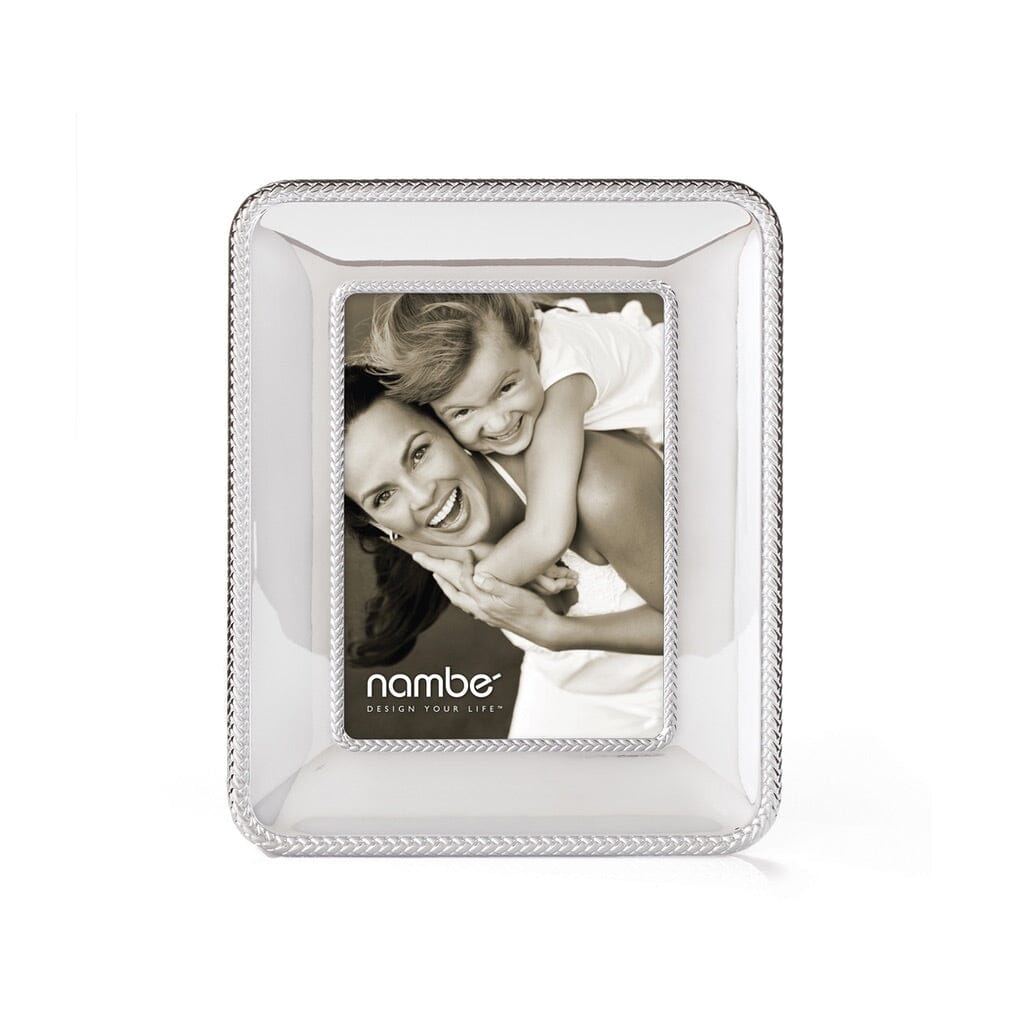 Nambe 5 x 7 Chrome Plated Braid Design Picture Frame