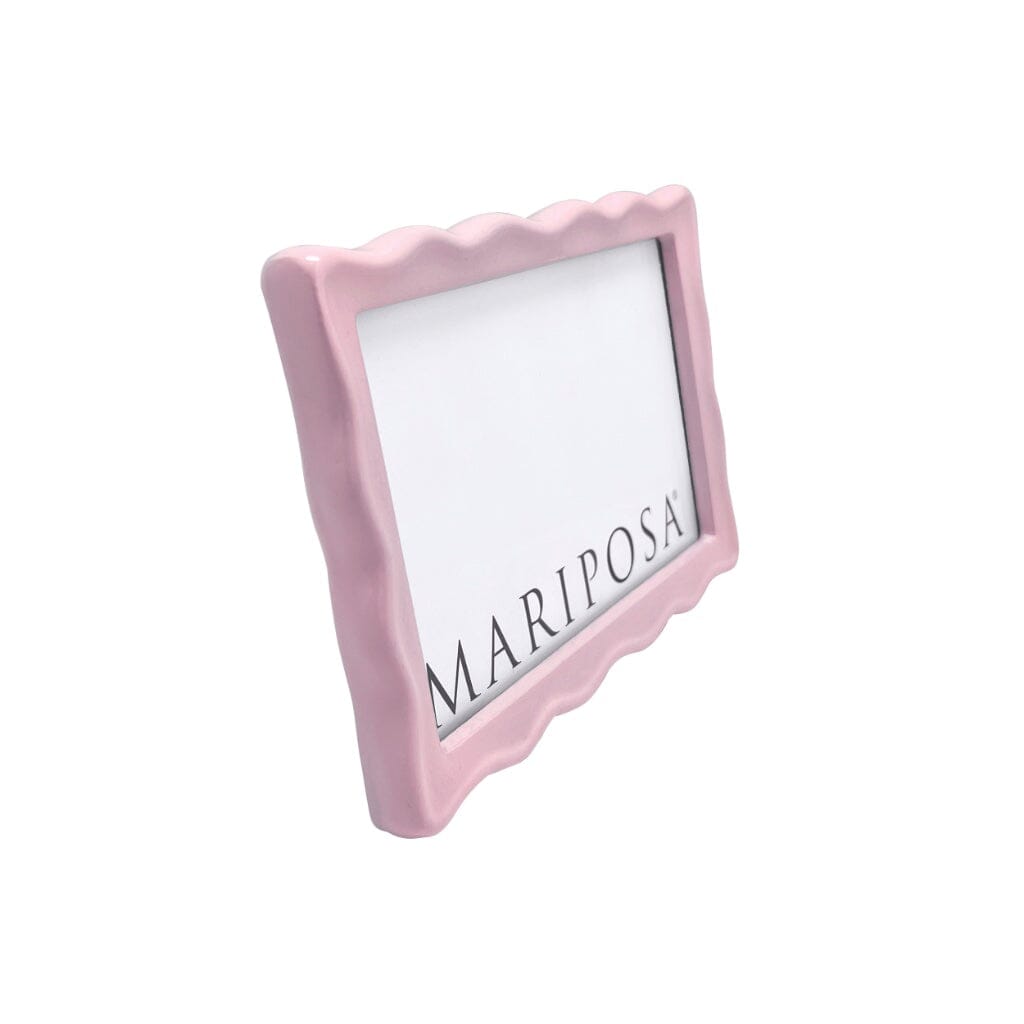 Handmade Mariposa Pink Wavy Photo Frame for 4 x 6 Photos