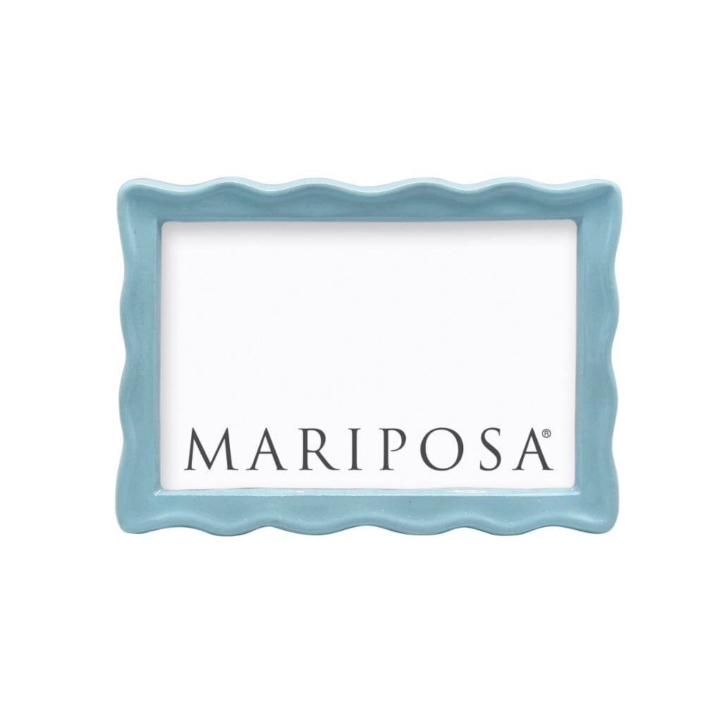 Exquisite Mariposa Aqua Wavy Picture Frame for 4 x 6 Photos