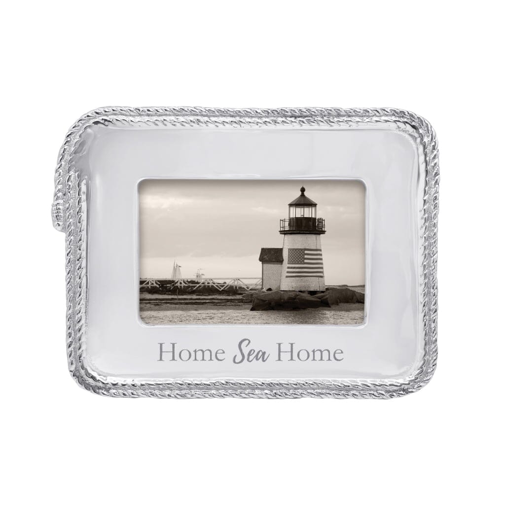 Mariposa Home Decorative 4 x 6 Inch Rope-Designed Sea-Themed Photo Frame