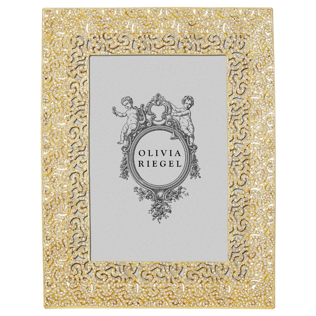Luxurious Olivia Riegel Gold Biarritz 5 x 7 Picture Frame for Displaying Cherished Memories