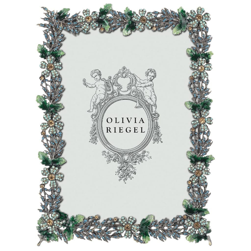 Luxurious Olivia Riegel Picture Frame for 5 x 7 Photos with Edelweiss Design
