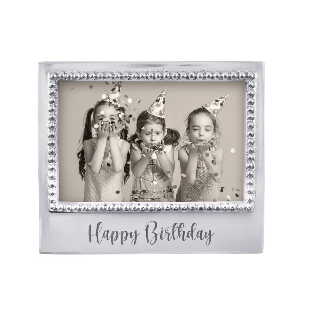 Mariposa Beaded 4 x 6 Frame for Happy Birthday Moments
