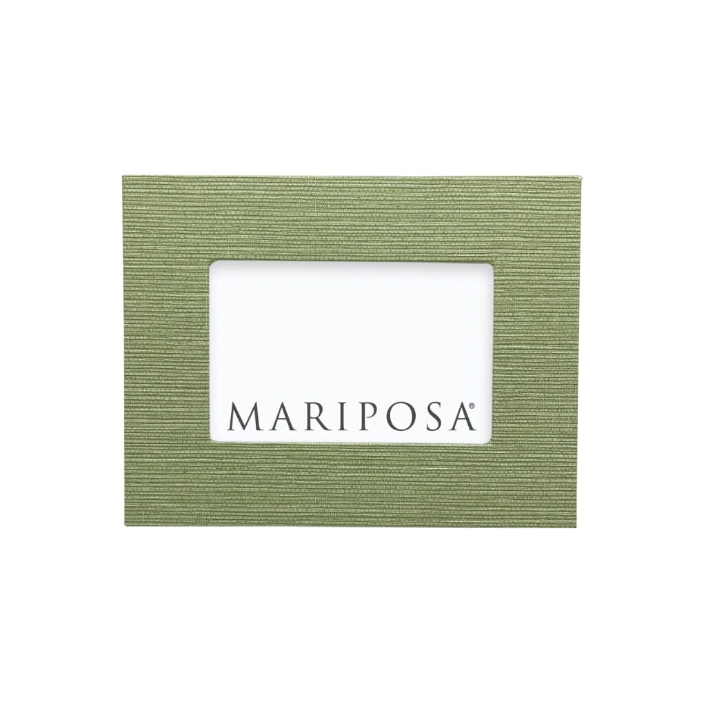 Handmade Mariposa Palma Faux Grasscloth Frame for 4 x 6 Photos