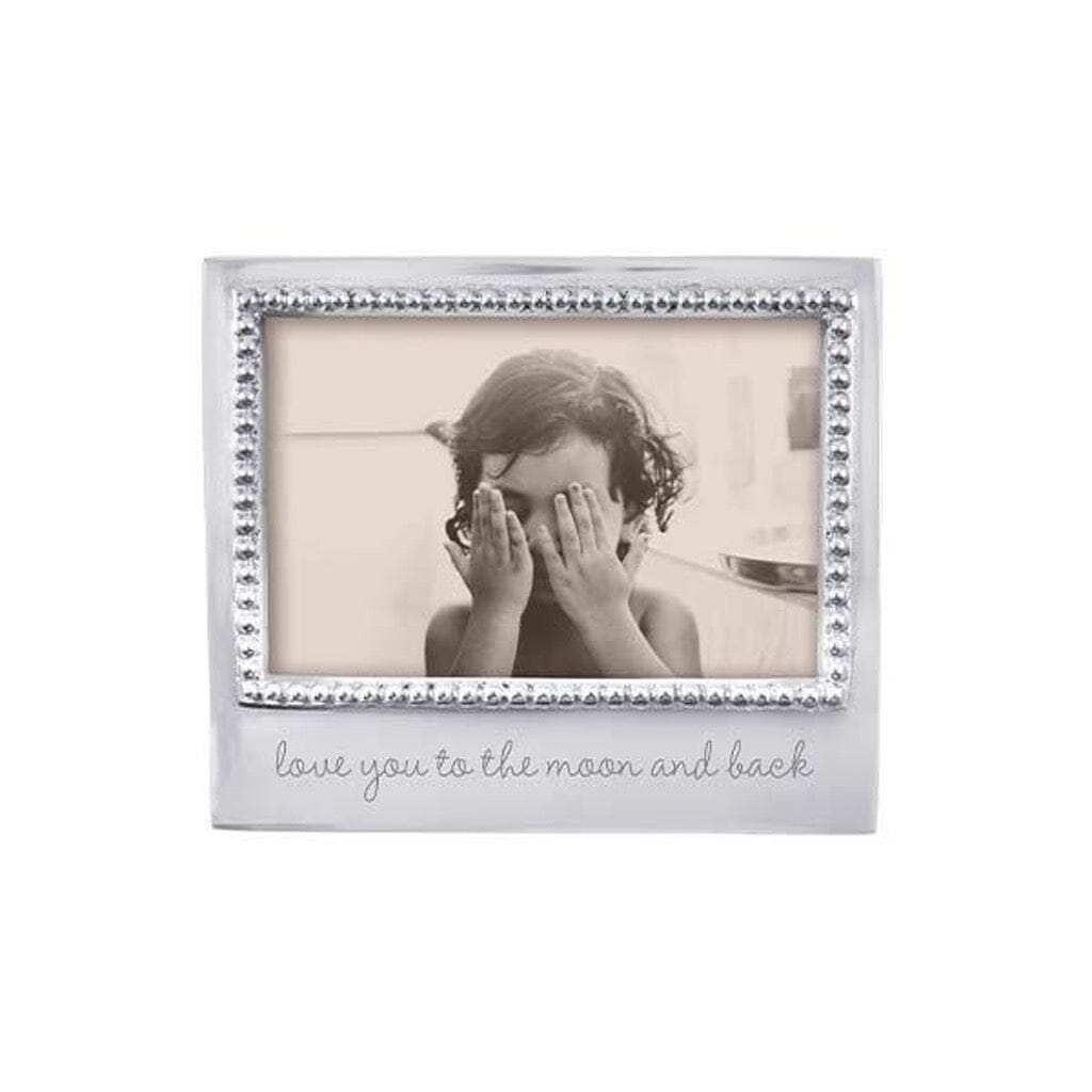 Mariposa Beaded 4 x 6 Photo Frame with the Heartfelt Message 'LOVE YOU TO THE MOON AND BACK'