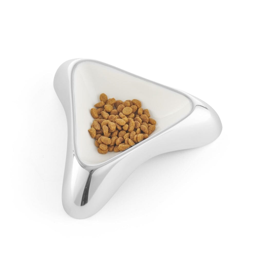 Small-sized Nambe Alloy Pet Feeding Bowl