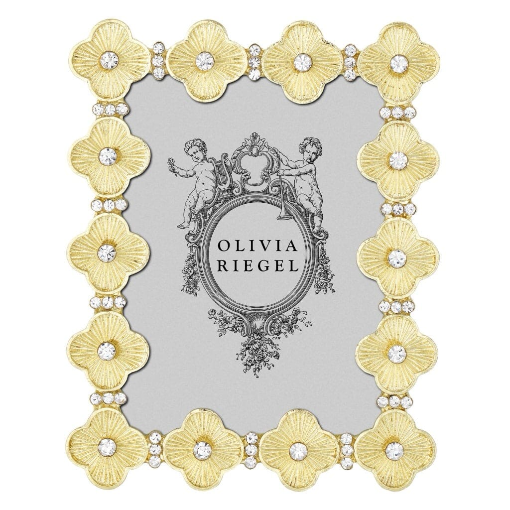 Gorgeous Gold Clover 2.5 x 3.5 Photo Frame by Olivia Riegel