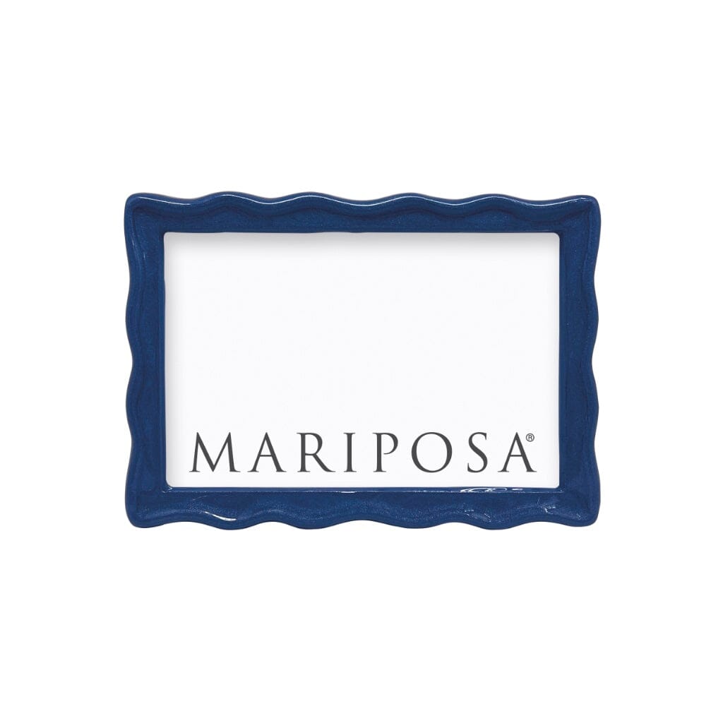 Handmade Mariposa Wavy Blue Picture Frame for 4 x 6 Photos
