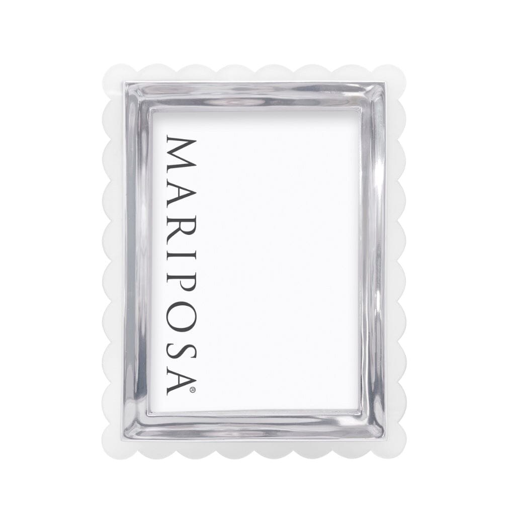 Exquisite Handmade Mariposa 5 x 7 Translucent Acrylic Scallop Picture Frame