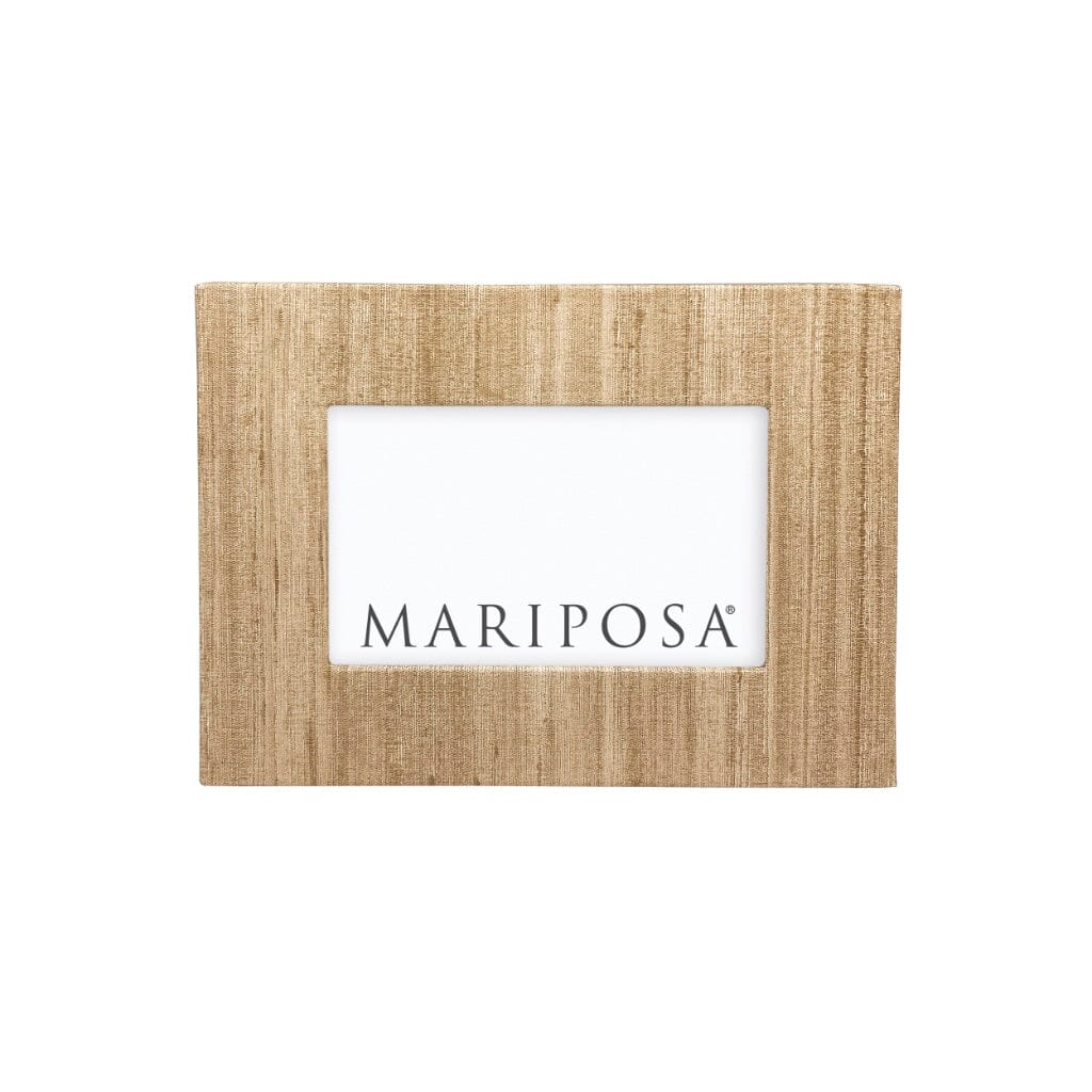 Handmade Mariposa Mallorca Faux Grasscloth 4x6 Photo Frame for Precious Memories
