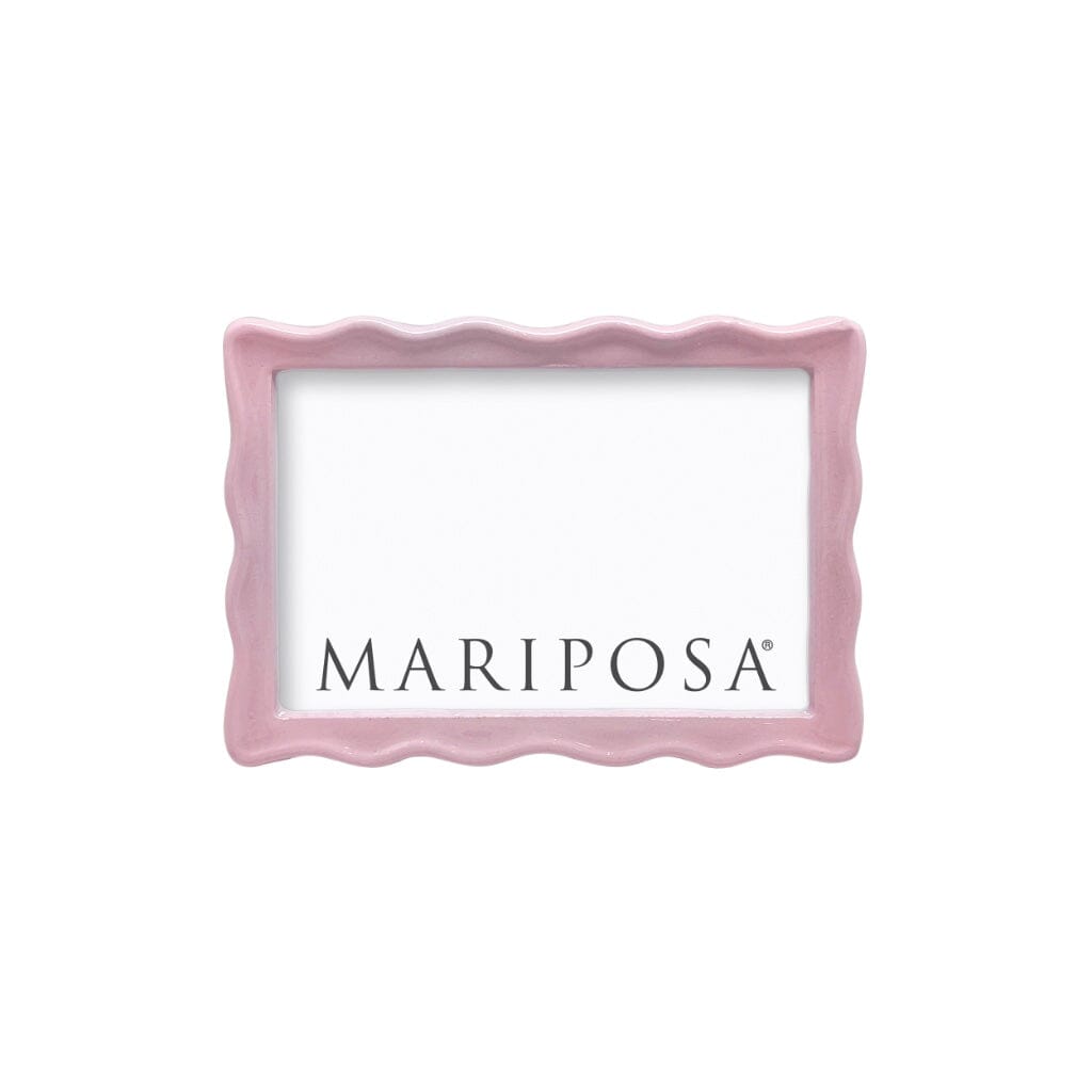 Handmade Mariposa Pink Wavy Photo Frame for 4 x 6 Photos