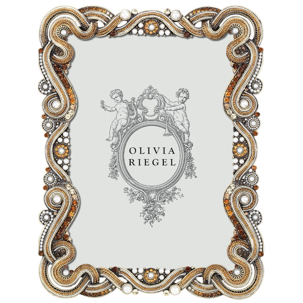 Luxurious Olivia Riegel 5 x 7 Baronessa Picture Frame with Crystals