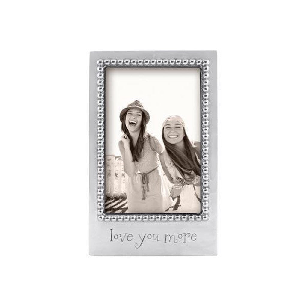 Mariposa Beaded Picture Frame for 4 x 6 Photos with a 'LOVE YOU MORE' Touch