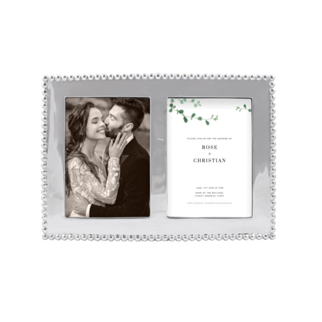 Engravable 5 x 7 Double Frame by Mariposa for Pearled Display