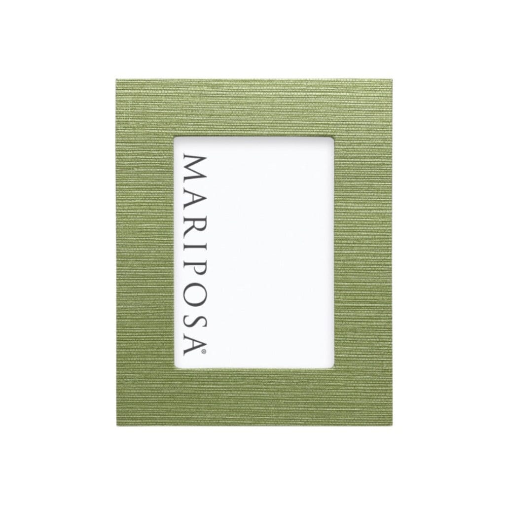 Exquisite Handmade Mariposa Palma Faux Grasscloth Picture Frame for 5 x 7 Photos