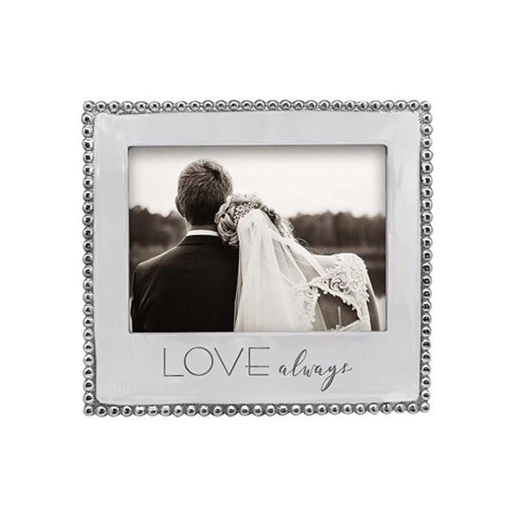 Mariposa Always in Love Hand - crafted 5 x 7 Beaded Photo Frame