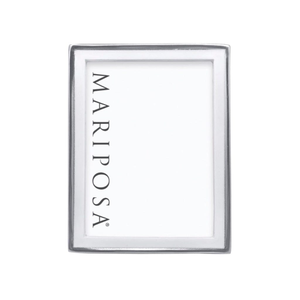 Mariposa Signature White Aluminum 5 x 7 Photo Frame for Precious Memories
