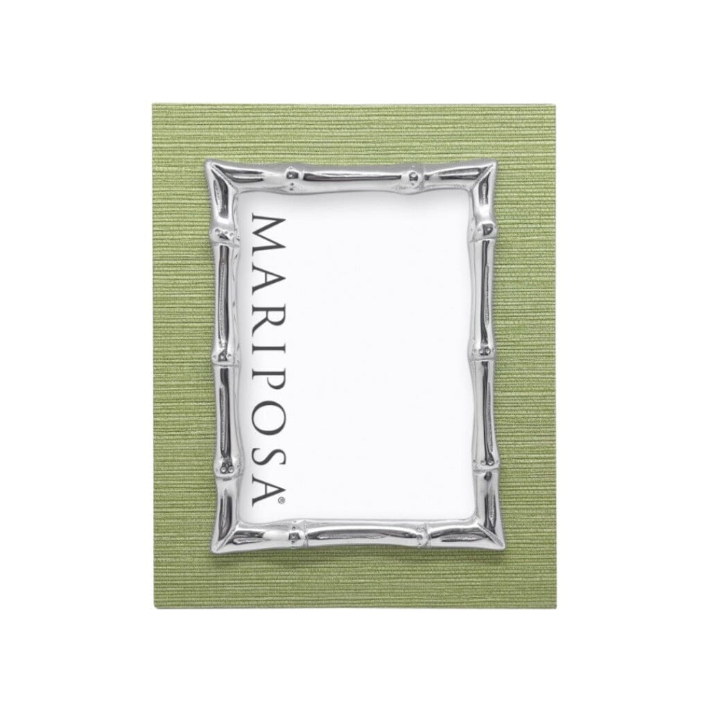 Handmade Mariposa Palma Faux Grasscloth and Bamboo 5x7 Photo Frame