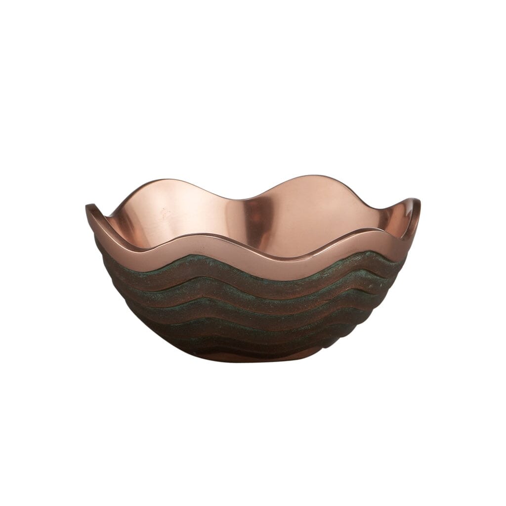 6 - Inch Nambe Copper - Coated Alloy Bowl Inspired by Canyon Ripples