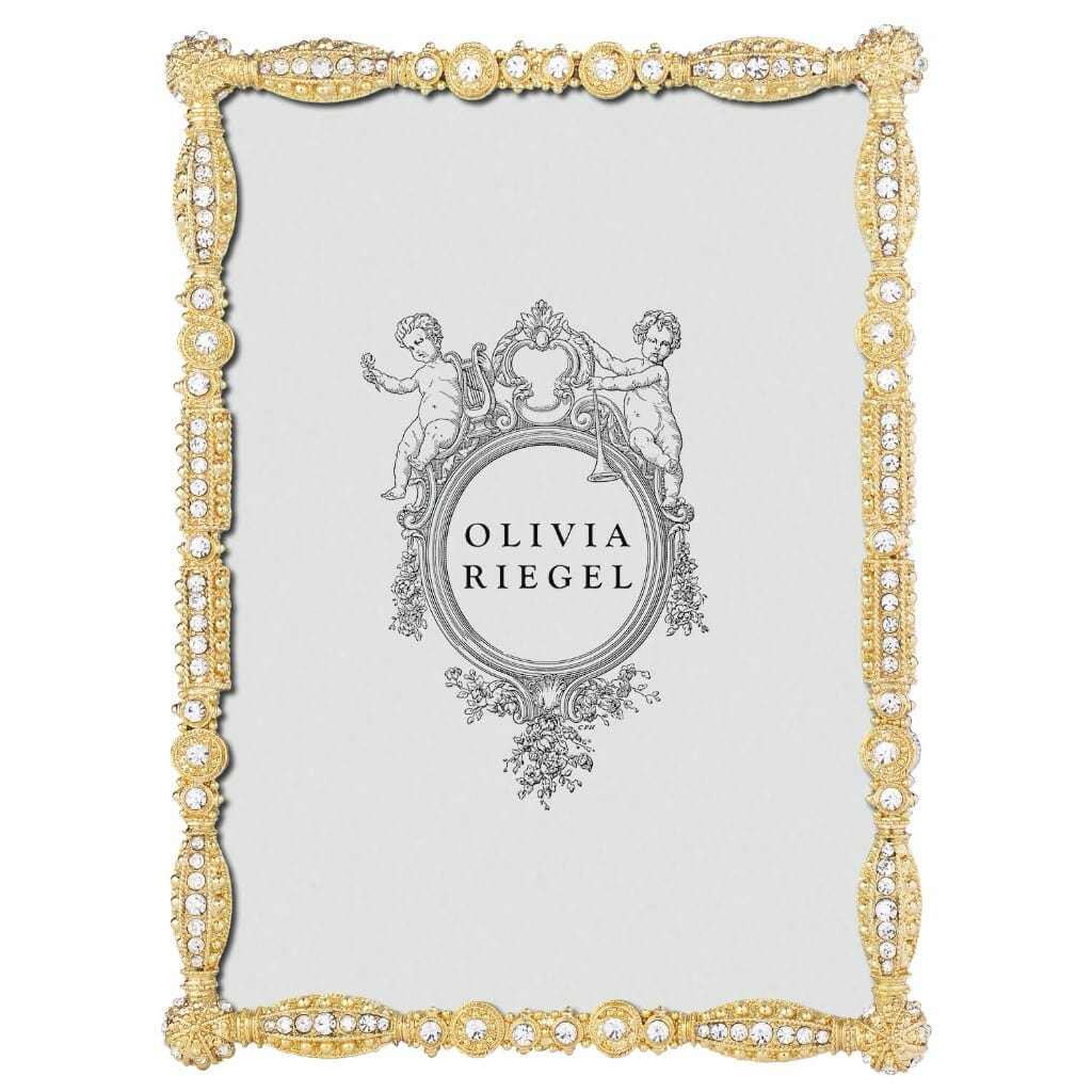 Exquisite Olivia Riegel Gold-plated Asbury Photo Frame for 5 x 7 Pictures
