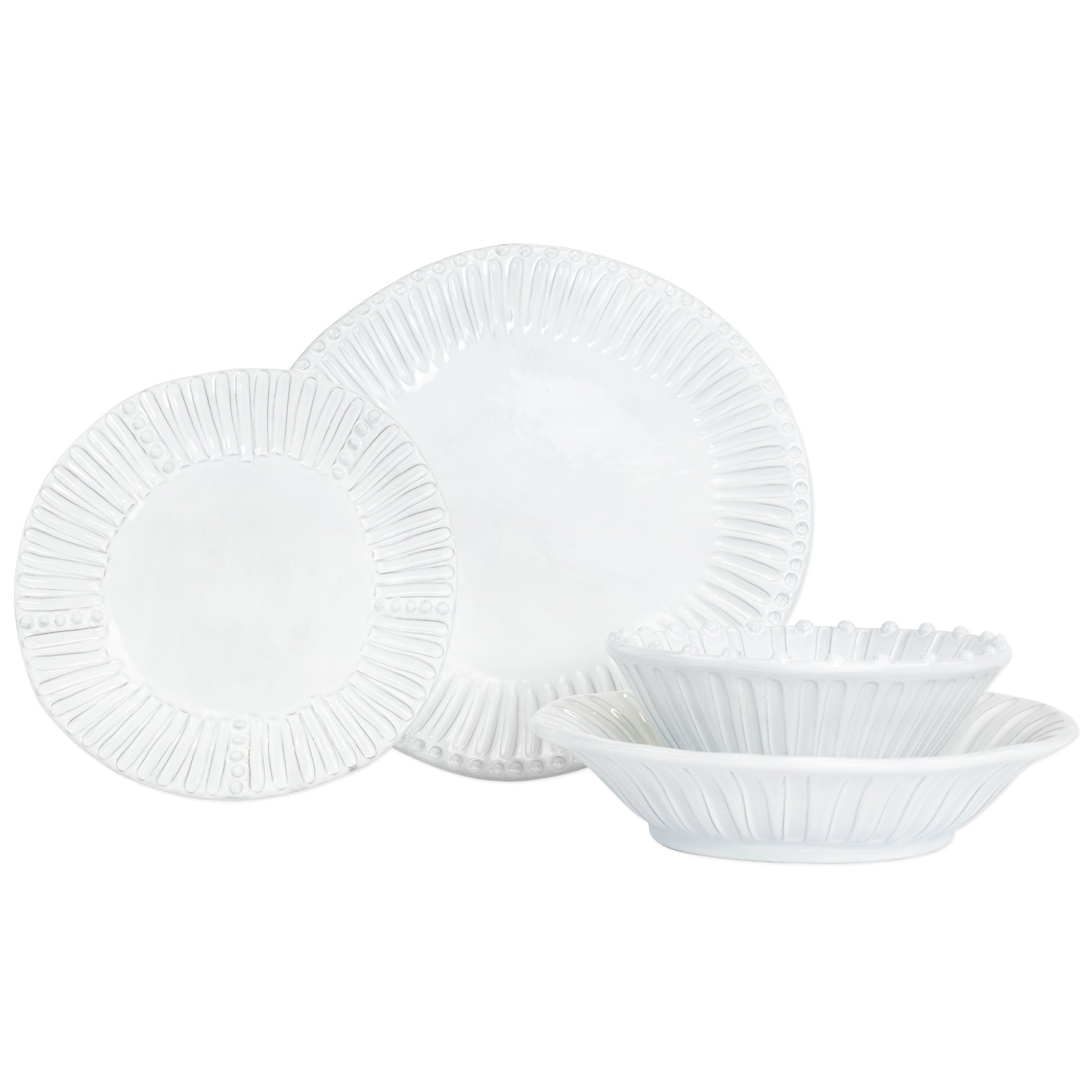 Vietri Handcrafted Incanto Stripe Four-Piece Place Setting from Italy