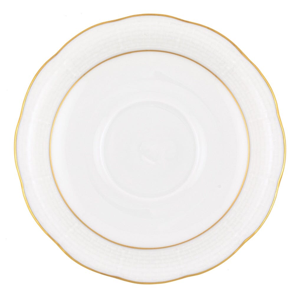 Exquisite Herend Golden Trimmed Tea Saucer for Elegant Tea - Drinking