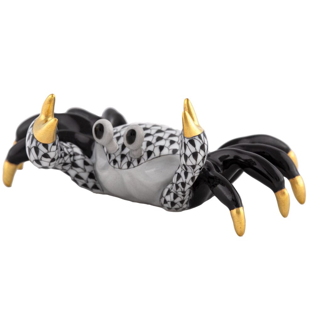 Adorable Hand - painted Herend Sand Crab Porcelain Figurine from Hungary