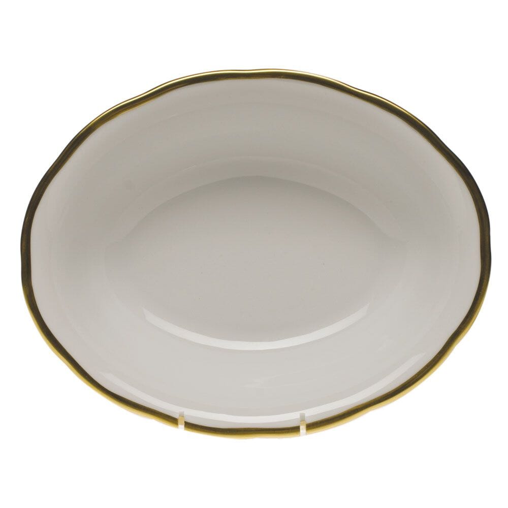 Herend Gwendolyn Hand - painted Porcelain Oval Vegetable Serving Dish
