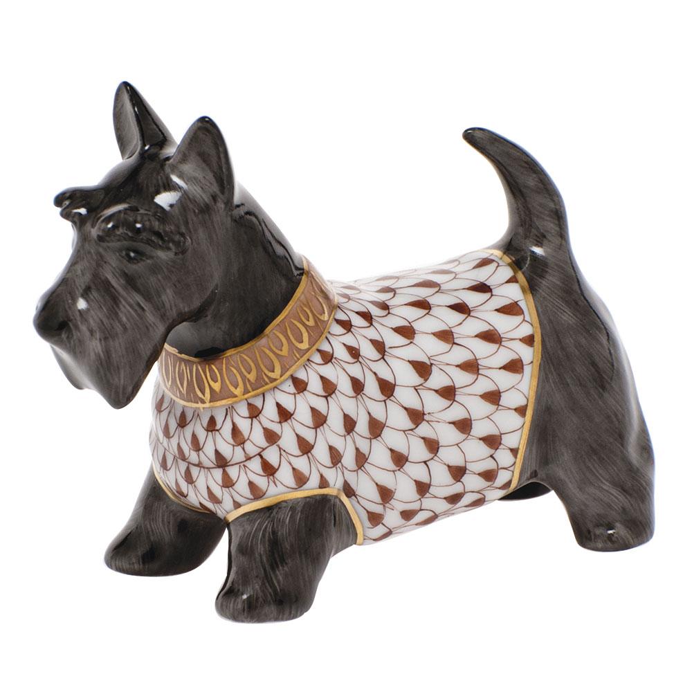 Handmade & Hand - painted Herend Scottie Mcduff Porcelain Figurine