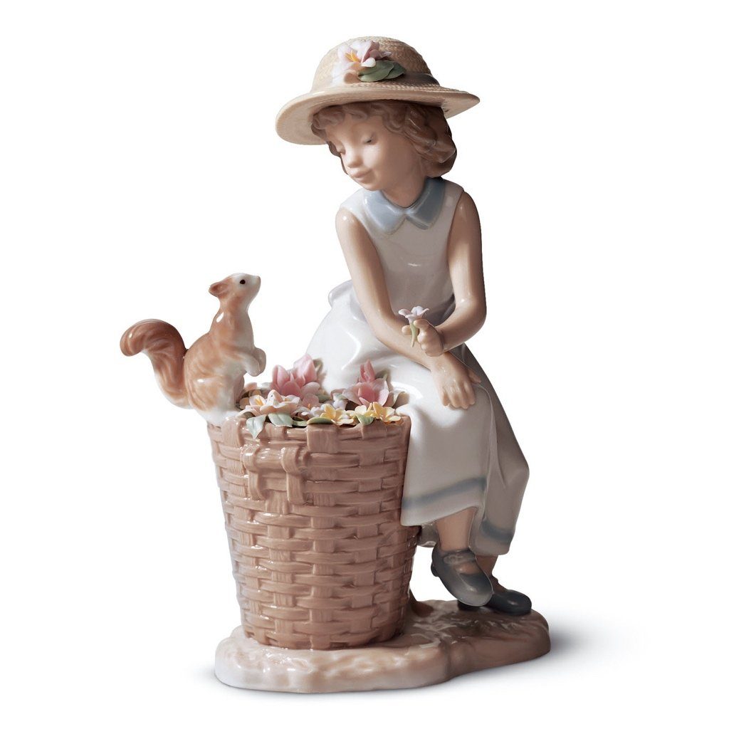Lladro Porcelain Hello, Little Squirrel! Figurine