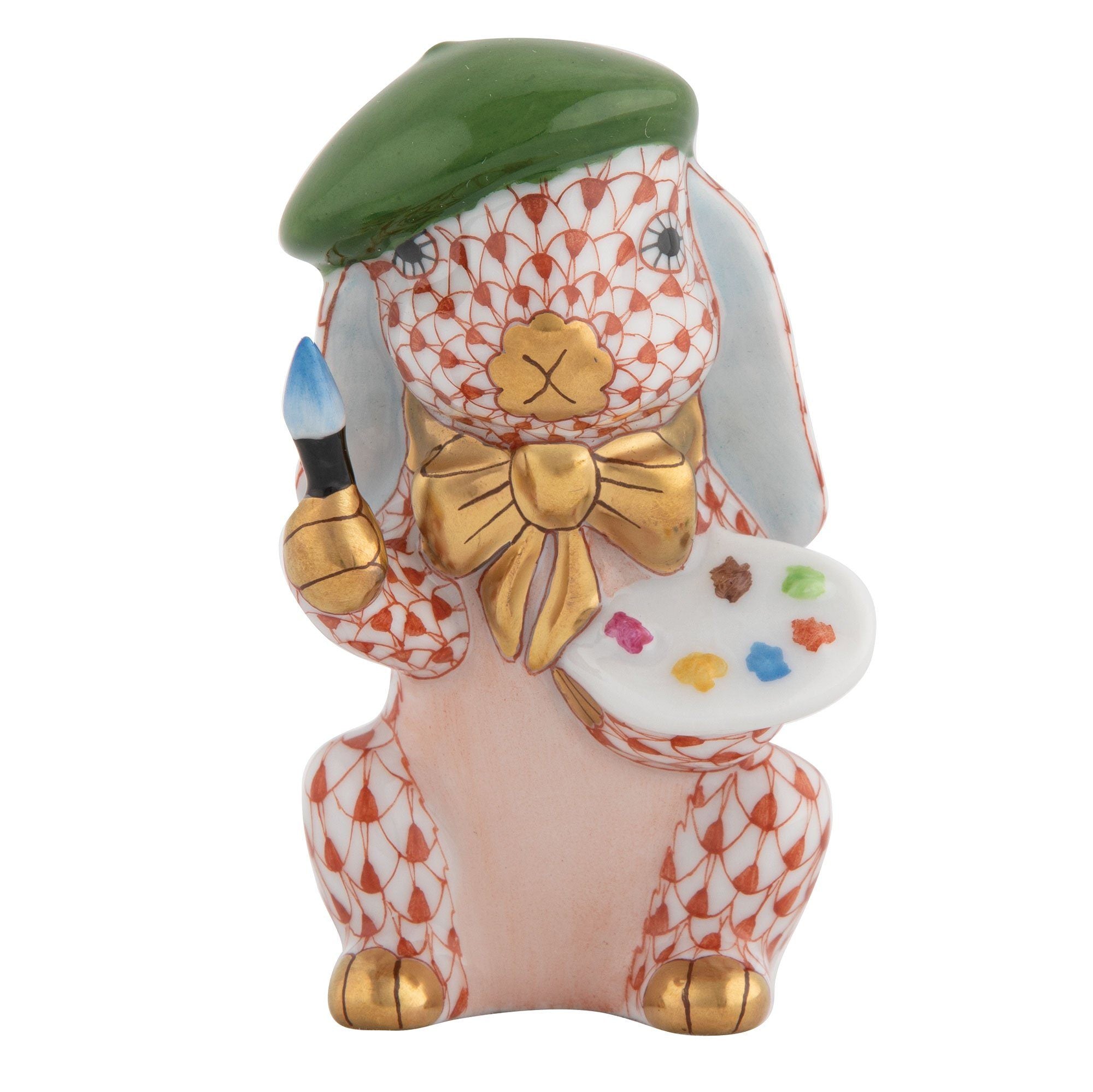 Exquisite Hand - painted Herend Bunny Figurine for Collectors