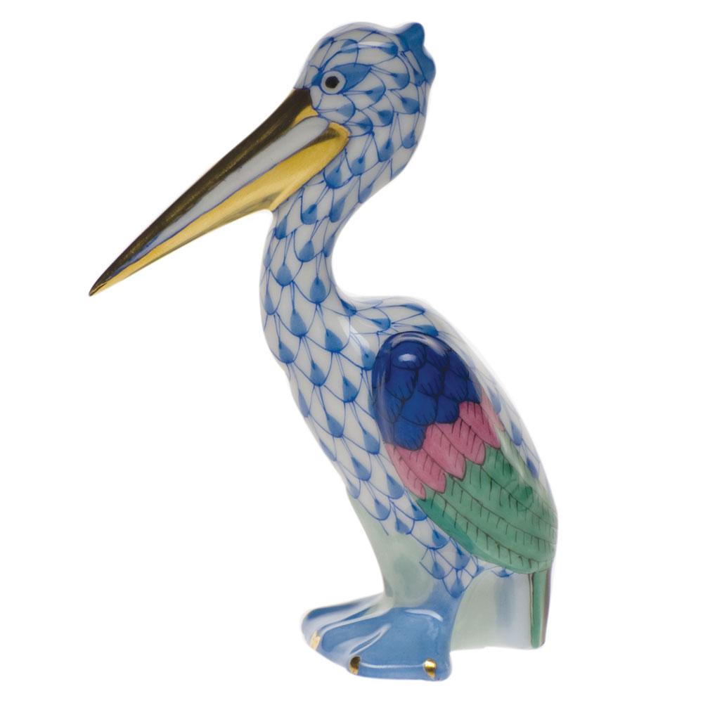 Handmade Hungarian Herend Pelican Porcelain Figurine
