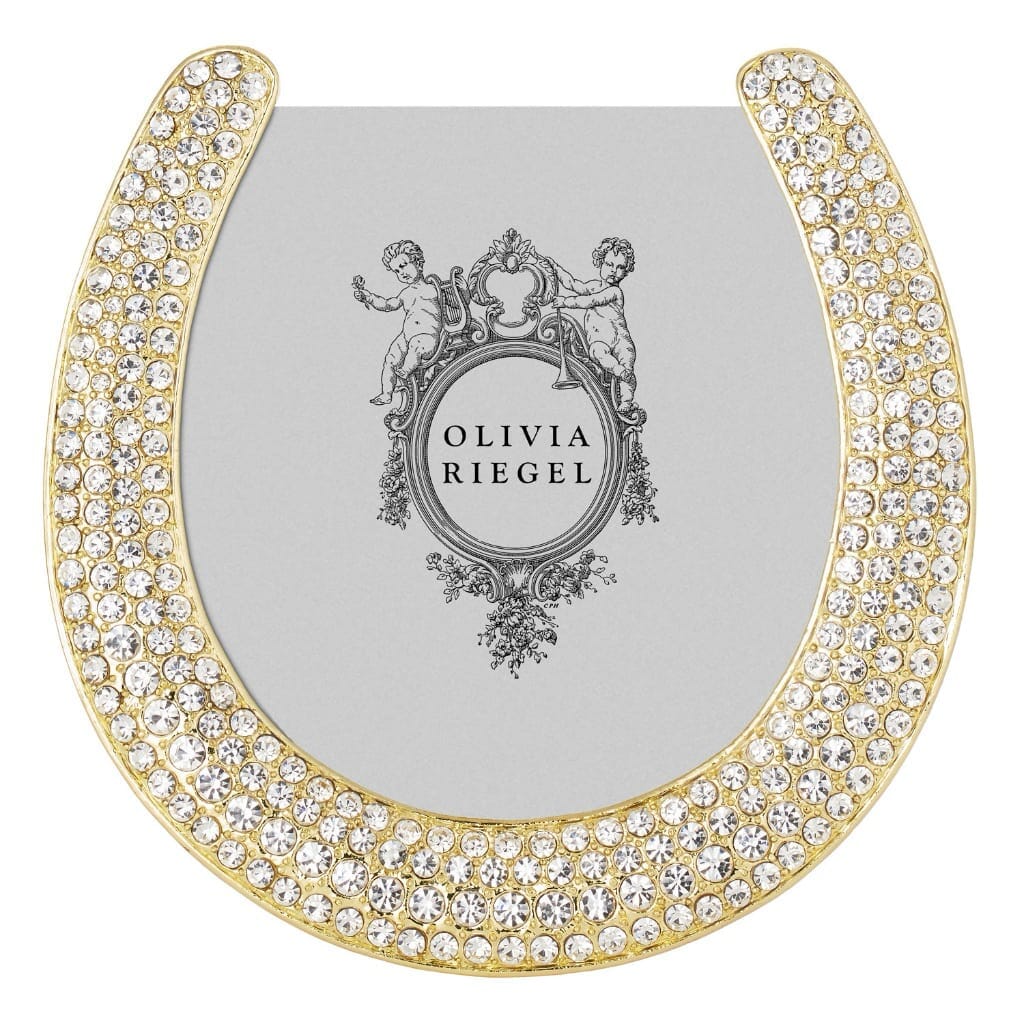 Olivia Riegel Premium Gold Horseshoe-Style 3.5-Inch Photo Frame for Displaying Cherished Memories