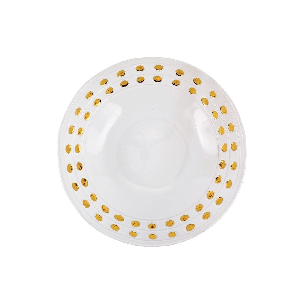Vietri Medium-Sized Medici Gold Serving Bowl for Various Dishes