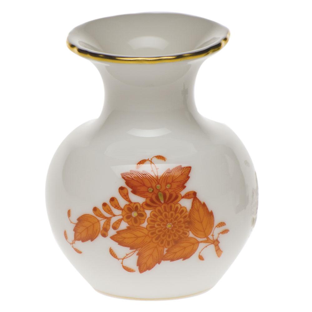 Exquisite Hand - painted Herend Medium Bud Vase with Lip