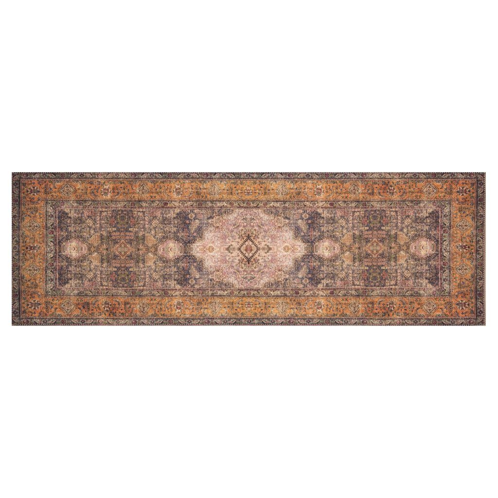 Loloi Loren Area Rug in Plum Multi - Color with Power - Loomed Polyester Design