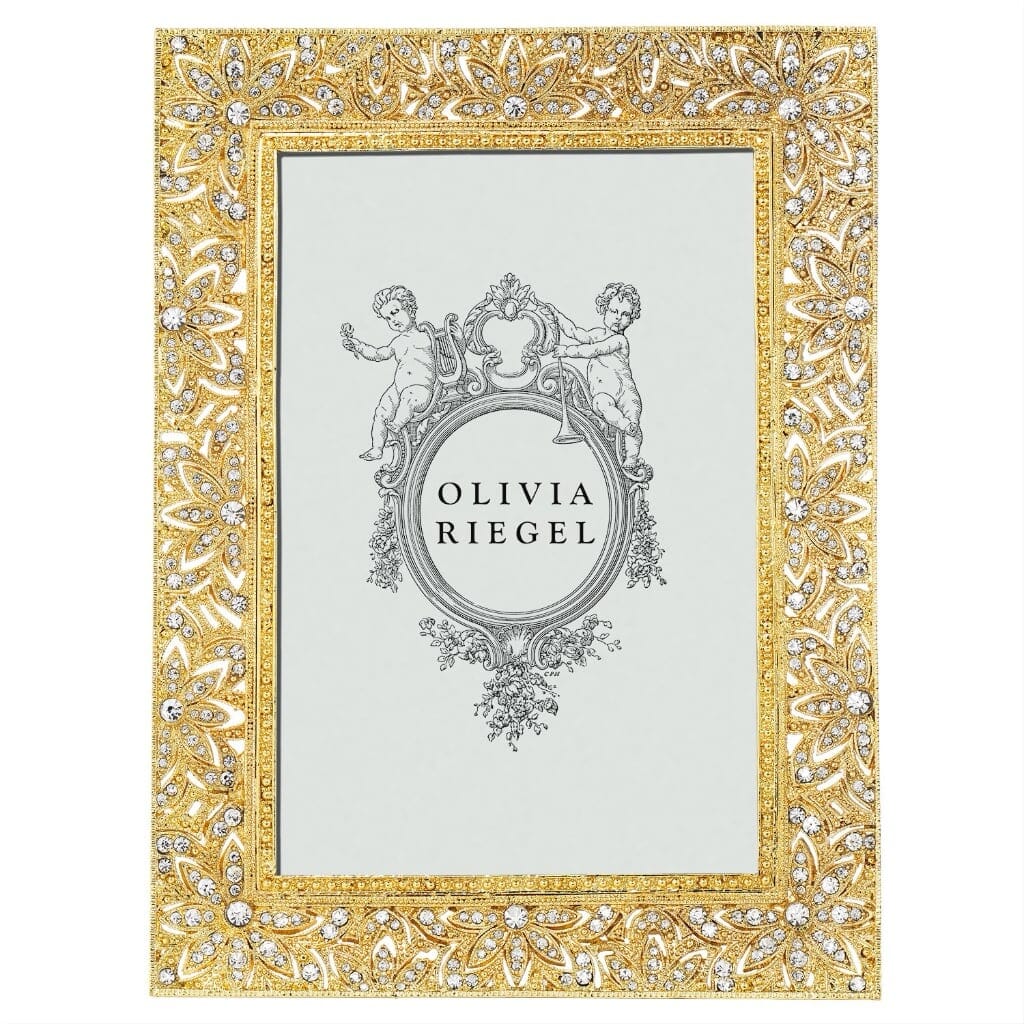 Luxurious Olivia Riegel Gold-Plated Windsor-Style 4 x 6 Photo Frame for Displaying Precious Memories