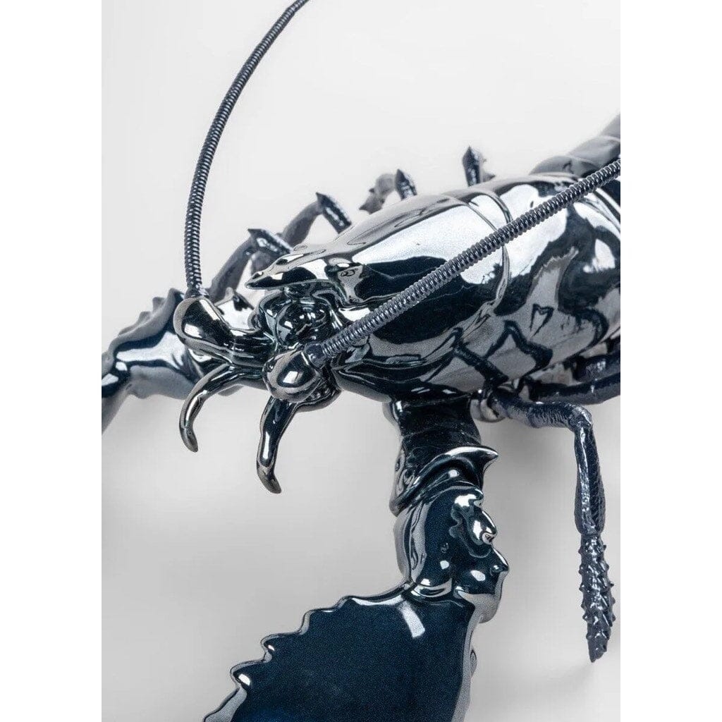 Blue Lladro Handmade Porcelain Lobster Figurine - A Stunning Art Piece