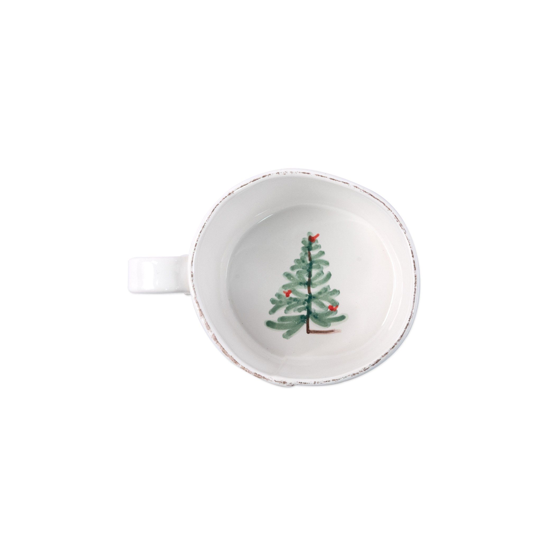 Vietri Italian Handmade Holiday Jumbo Cup with Lastra Pattern