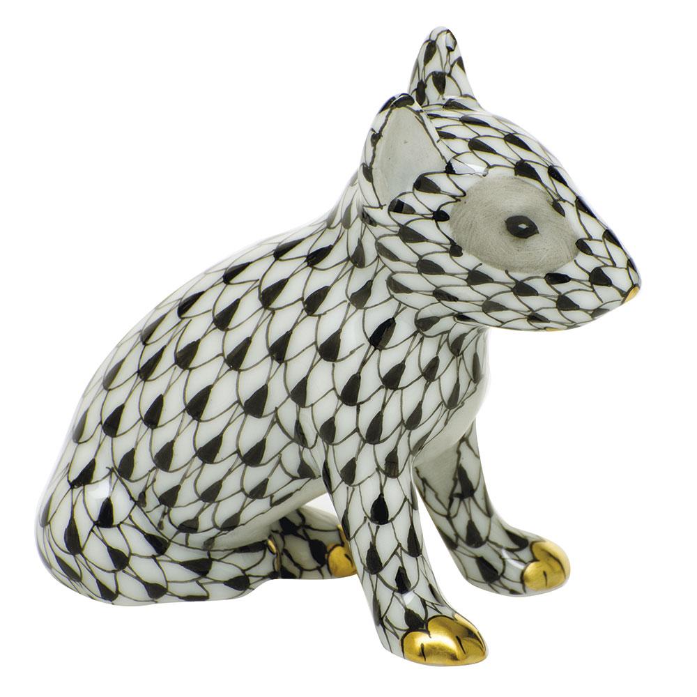 Exquisite Handmade Herend English Bull Terrier Puppy Porcelain Figurine for Collectors