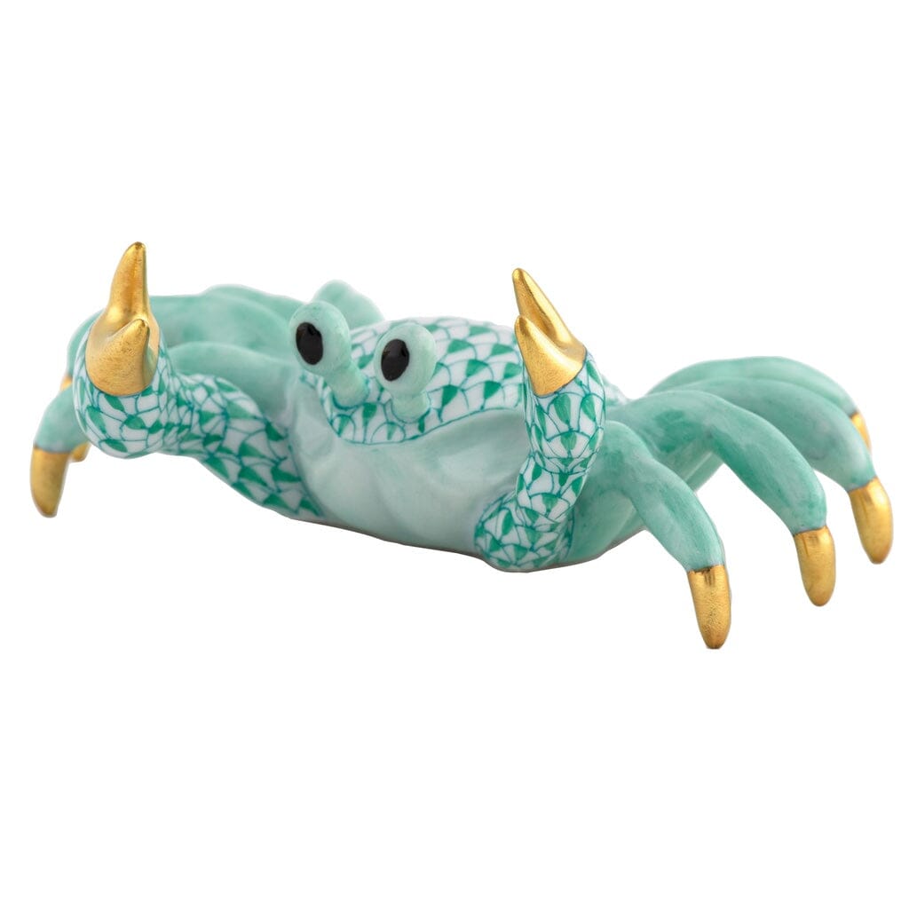 Adorable Hand - painted Herend Sand Crab Porcelain Figurine from Hungary