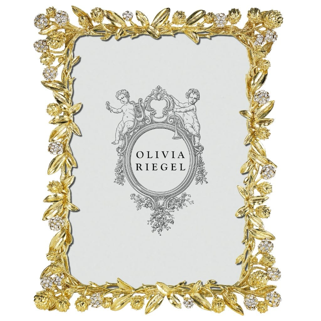 Gold-Plated Olivia Riegel Cornelia 5 x 7 Photo Frame with Swarovski Crystals