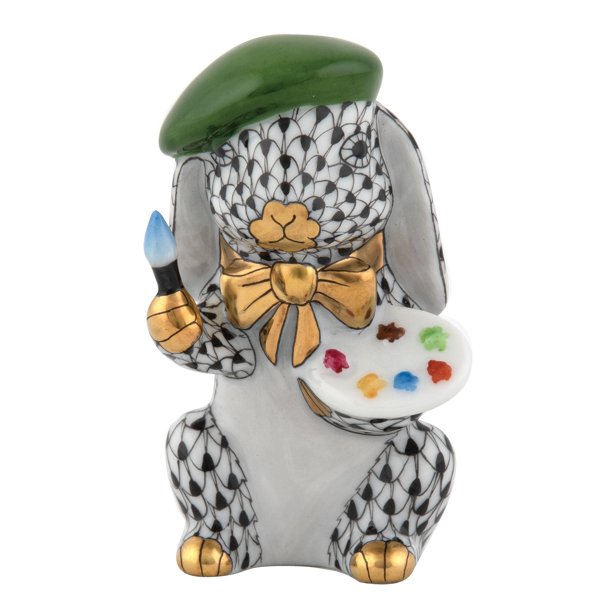 Exquisite Hand - painted Herend Bunny Figurine for Collectors