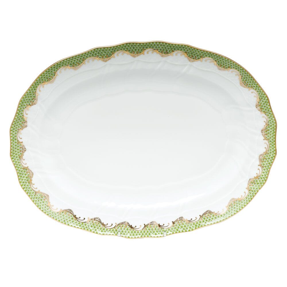 Herend Decorative Fish Scale Pattern Dinner Platter
