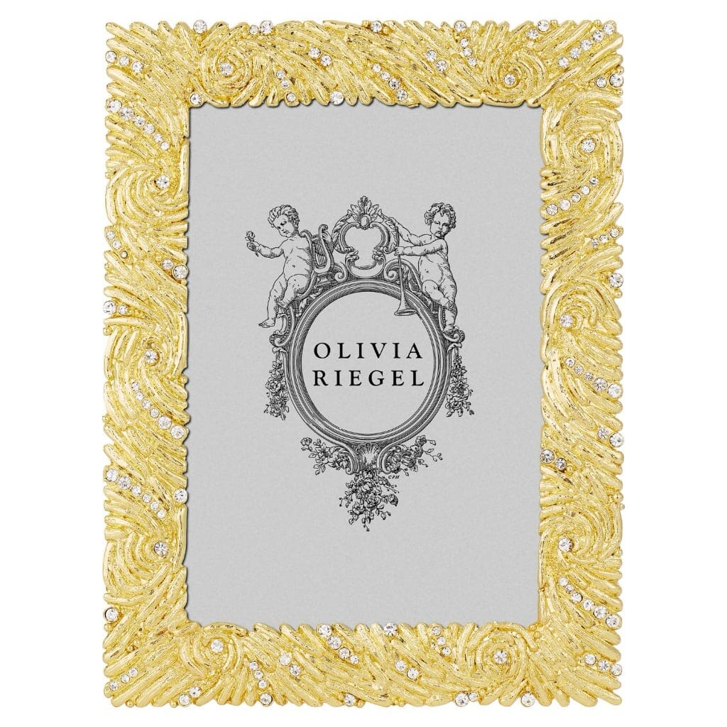 Exquisite Gold Olivia Riegel 5 x 7 Photo Frame with Crystals