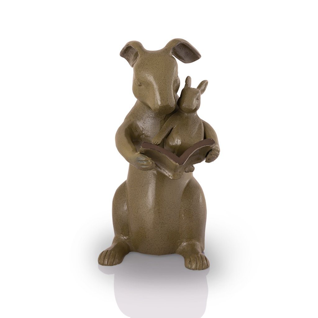 Adorable Aluminum Hand - Cast Garden Bunny Story - Sharing Sculpture