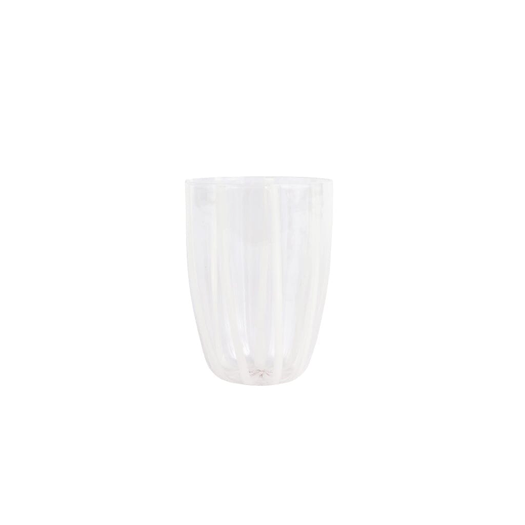 Italian Hand-Blown Vietri Nuovo Tall Tumbler with Vibrant Stripes